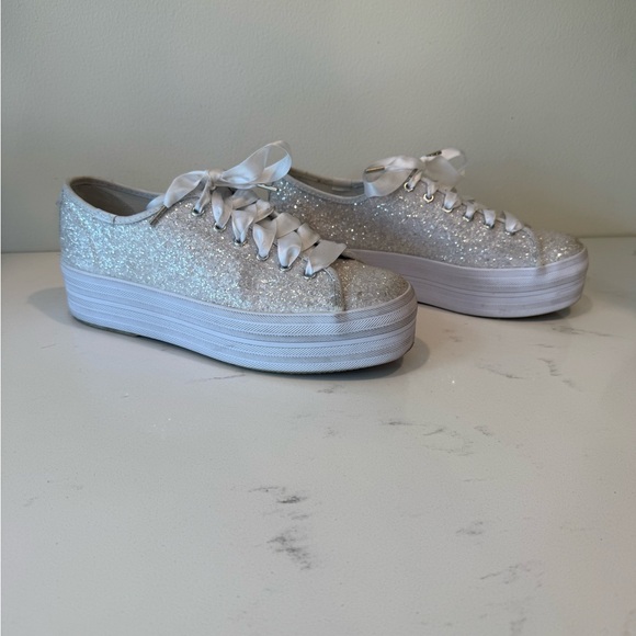Keds for Kate Spade Platform Glitter Shoes Women’s Size 8.5 - Picture 3 of 8